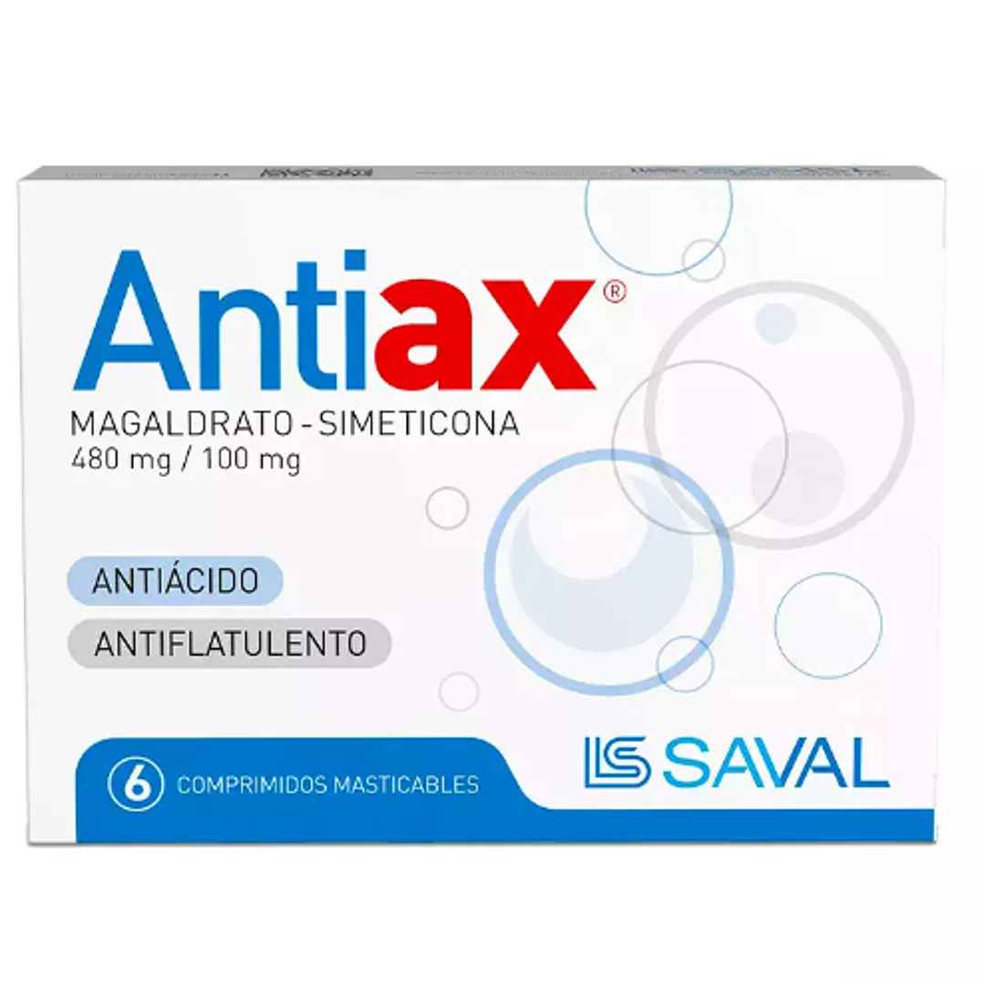 Antiax 480/ 100 mg 6 Comprimidos masticables. 1