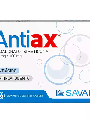 Antiax Simeticona, Magaldrate 6 Comprimidos masticables.