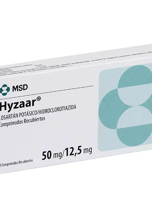 Hyzaar Losartán, Hidroclorotiazida 50/12,5 mg 30 Comprimidos.