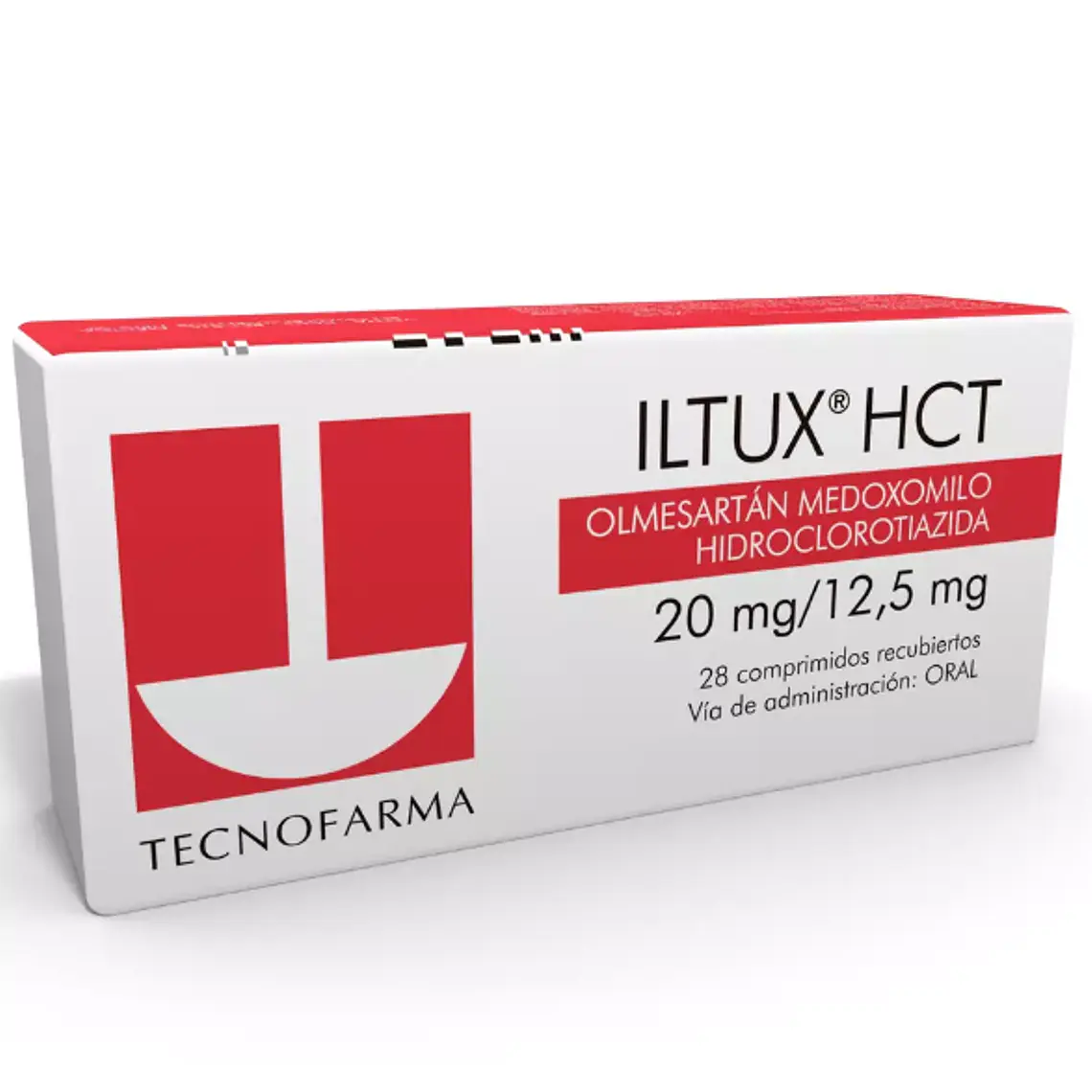 Iltux HCT Olmesartán, Hidroclorotiazida 20/12,5 mg 28 Comprimidos. 1