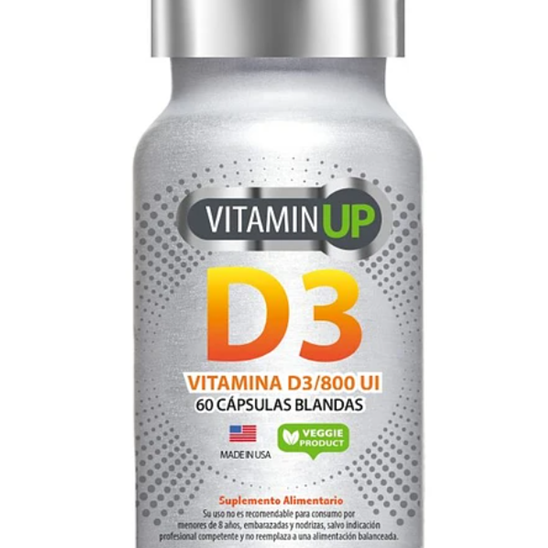 Vitamin Up Vitamina D3/ 800 U.I 60 Cápsulas blandas.  Newscience 1