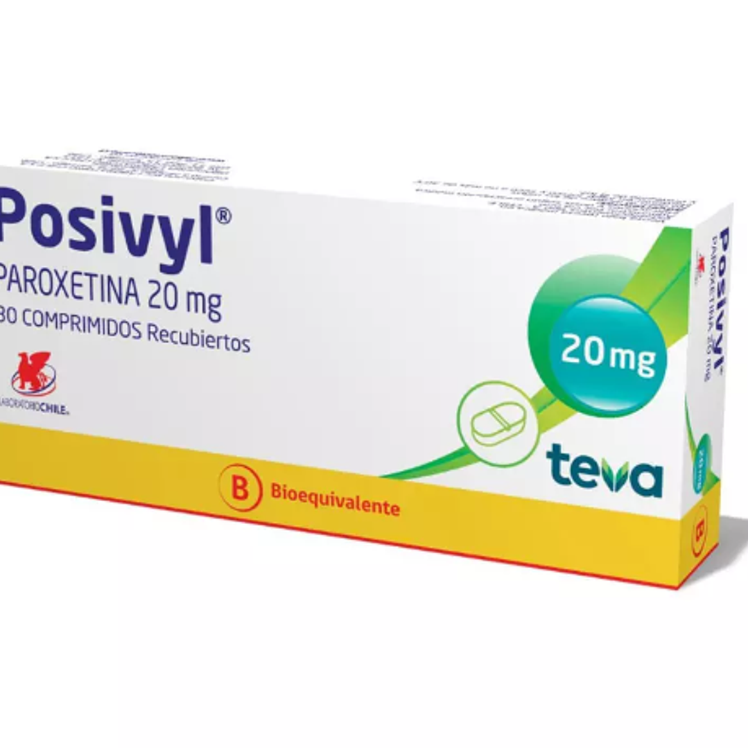 Posivyl (B) Paroxetina 20 mg 30 Comprimidos. 1