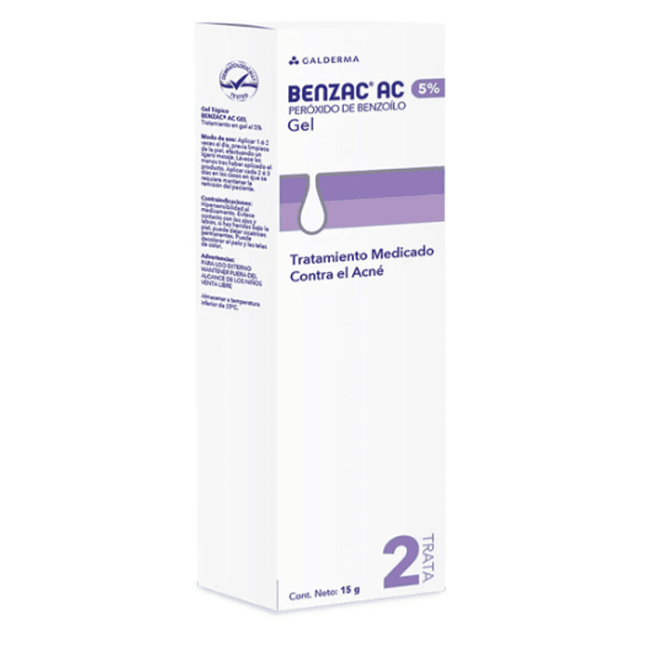Benzac AC Peróxido de Benzoílo 5% Gel tópico 60 g. 1