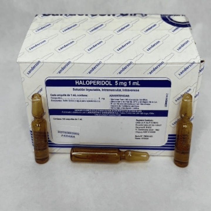 Haloperidol 5 mg 100 Ampollas  1 ml. Sanderson 1