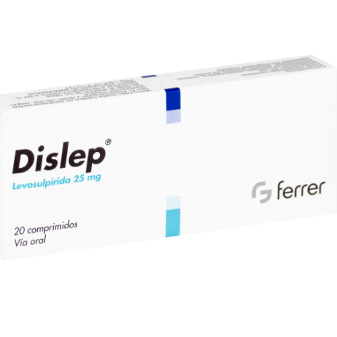 Dislep Levosulpirida 25 mg 20 Comprimidos. 1