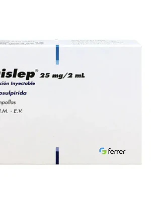 Dislep Levosulpirida 25 mg Solución inyectable 6 Ampollas 2 ml.