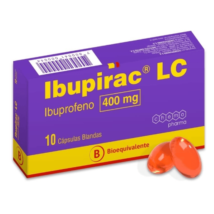Ibupirac LC (B) Ibuprofeno 400 mg 10 Cápsulas blancas. 1