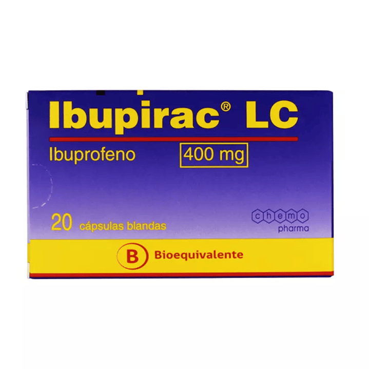 Ibupirac LC (B) Ibuprofeno  400 mg 20 Cápsulas blandas. 1