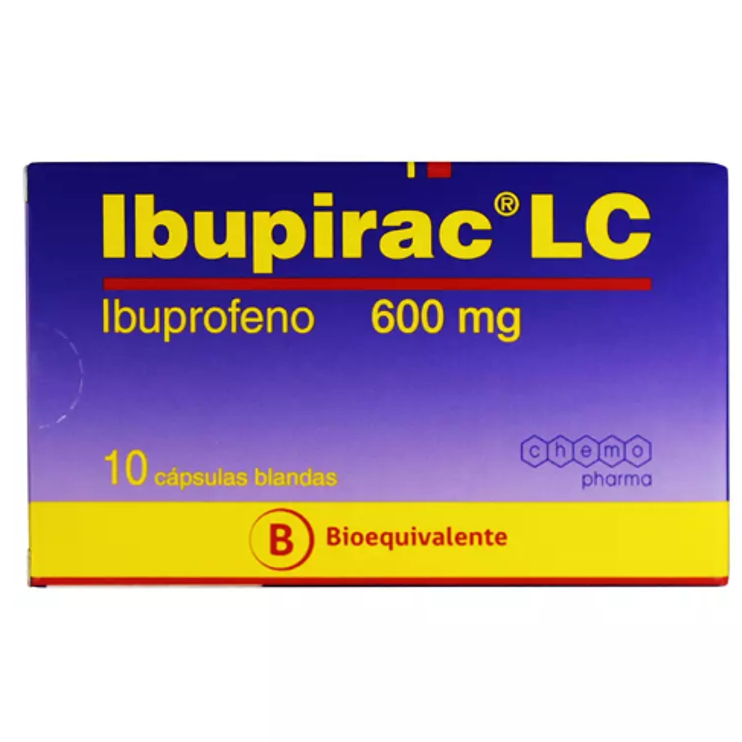 Ibupirac LC (B) Ibuprofeno 600 mg 10 Cáspulas blandas. 1