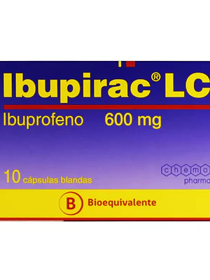 Ibupirac LC (B) Ibuprofeno 600 mg 10 Cápsulas blandas.