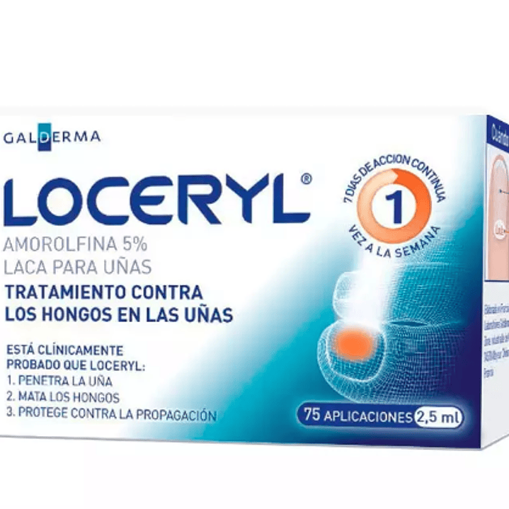 Loceryl 5 % Laca contra los hongos de las uñas 2,5 ml. 1
