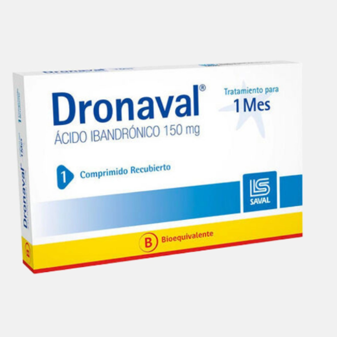 Dronaval (B) Ácido Ibandrónico 150 mg 1 Comprimido recubierto. 1