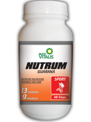 Nutrum Guaraná Sport 60 Cápsulas. Aura Vitalis.