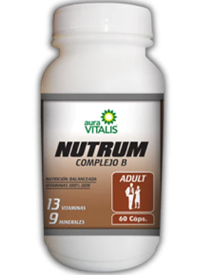 Nutrum Adult Complejo B  60 Cápsulas. Aura Vitalis