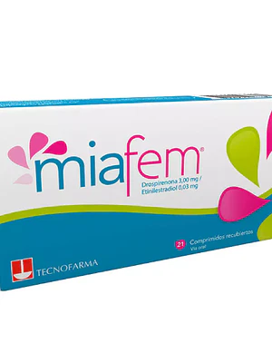 Miafem Drospirenona, Etinilestradiol 21 Comprimidos.