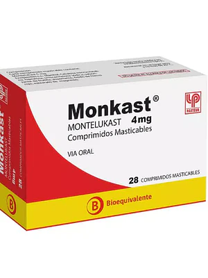 Monkast (B) Montelukast 4 mg 28 Comprimidos recubiertos.
