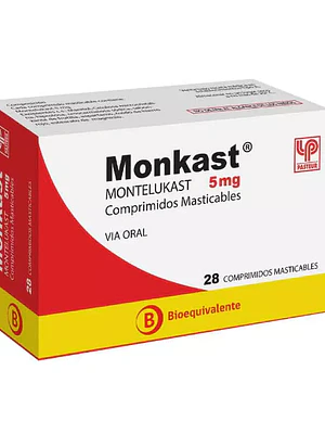 Monkast (B) Montelukast 5 mg 28 Comprimidos recubiertos.