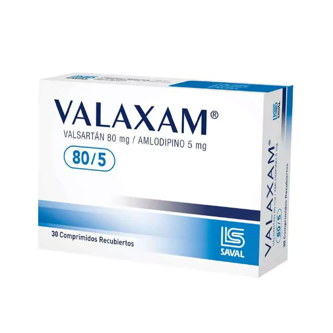 Valaxam Valsartán, Amlodipino 80/5 mg 30 Comprimidos recubiertos. 1