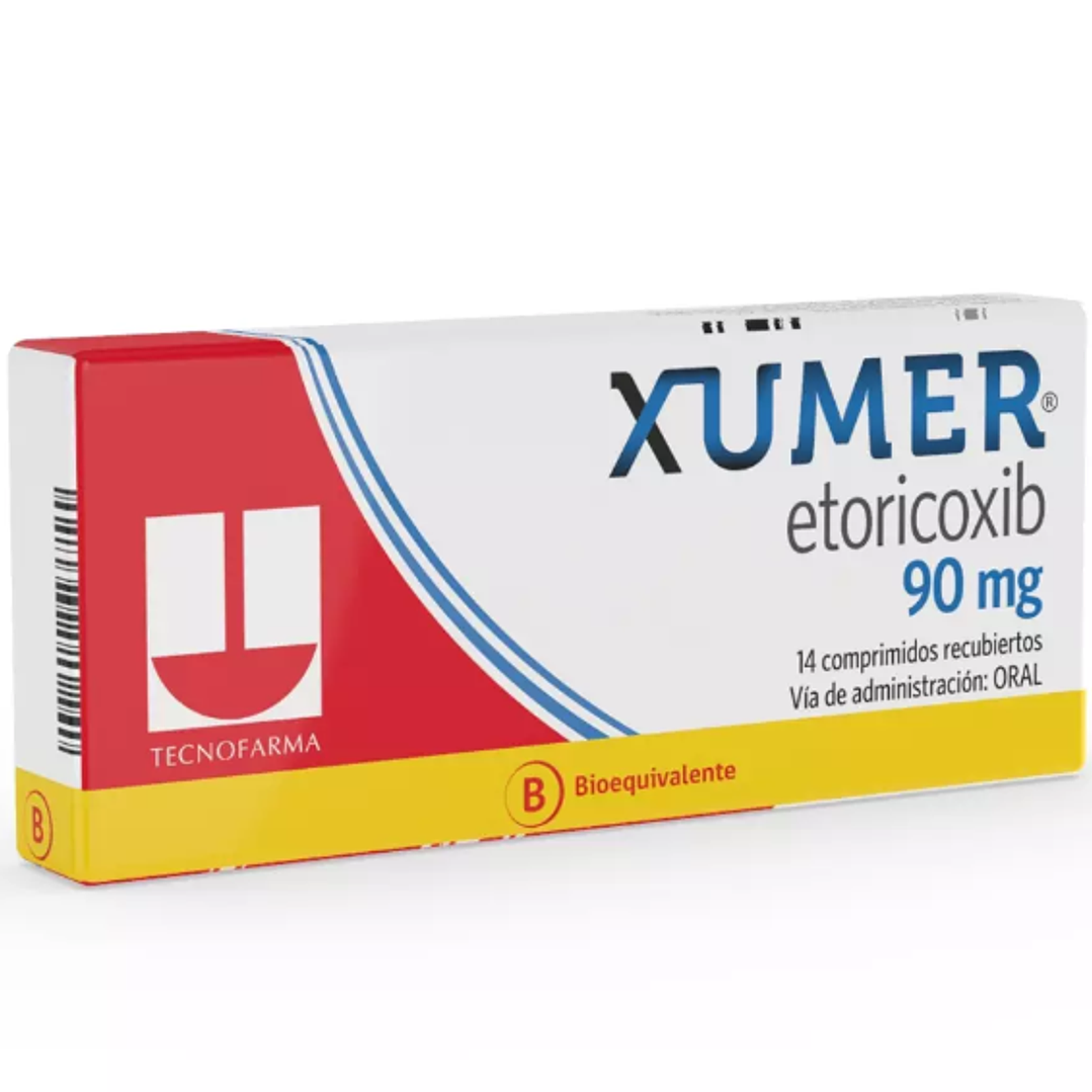 Xumer (B) Etoricoxib 90 mg 14 Comprimidos recubiertos. 1