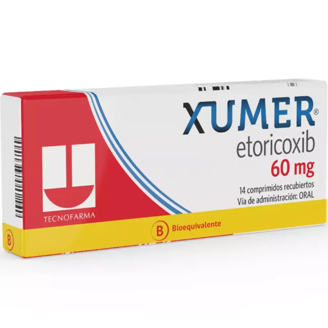 Xumer (B) Etoricoxib 60 mg 14 Comprimidos recubiertos. 1
