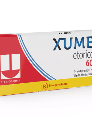 Xumer (B) Etoricoxib 60 mg 14 Comprimidos recubiertos.