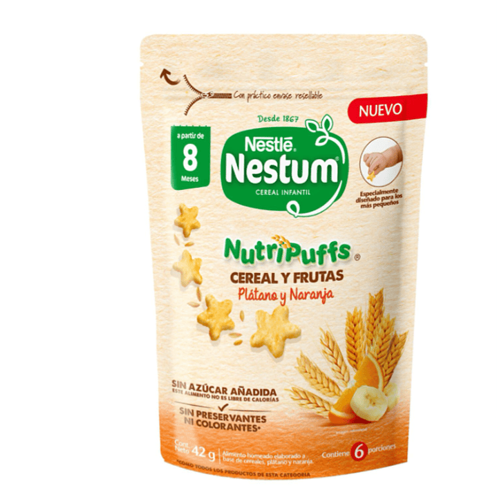 Nestum Nutripuffs Plátano y Naranja Snack 42 g. 1