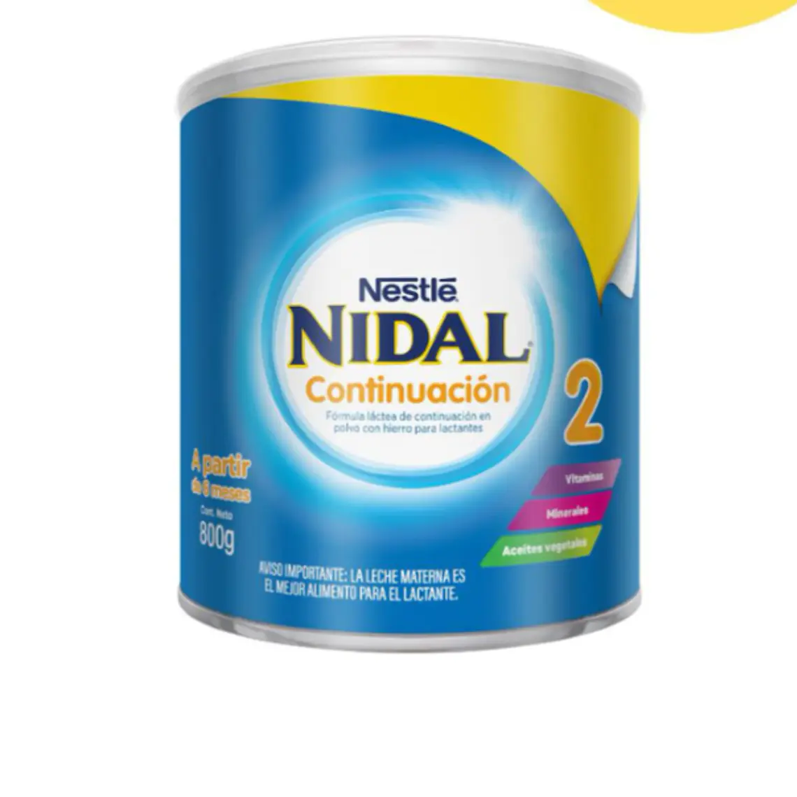 Nidal 2 Continuación Fórmula láctea  800 g. 1