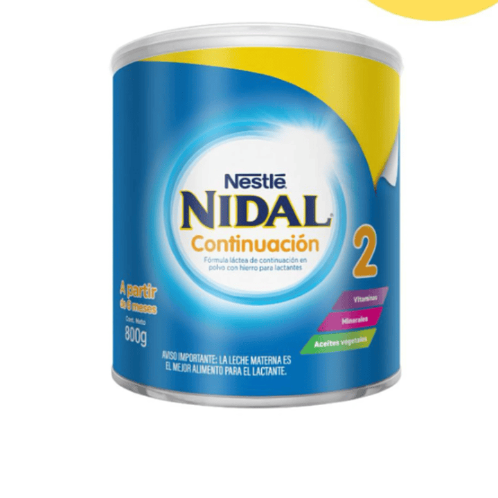 Nidal 2 Continuación Fórmula infantil en polvo 800 g. 1