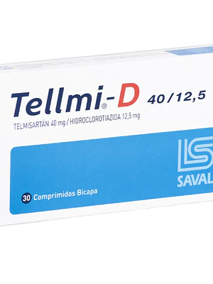 Tellmi-D Telmisartan Hidroclorotiazida 40/12,5 mg 30 Comprimidos.