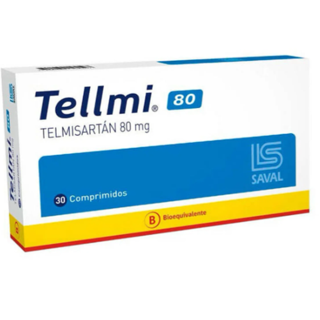 Tellmi (B) Telmisartán 80 mg 30 Comprimidos. 1