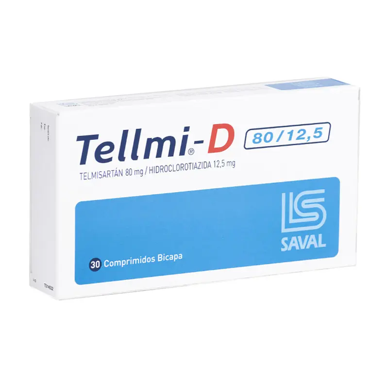 Tellmi-D Telmisartan Hidroclorotiazida 80/12,5 mg 30 Comprimidos. 1