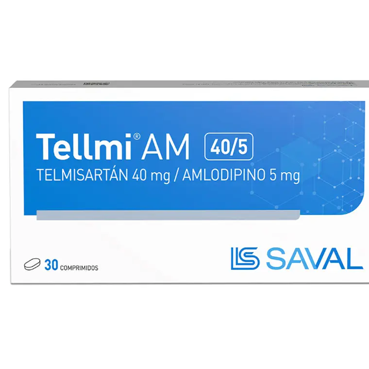 Tellmi AM Telmisartán, Amlodipino 40/5 mg 30 Comprimidos. 1