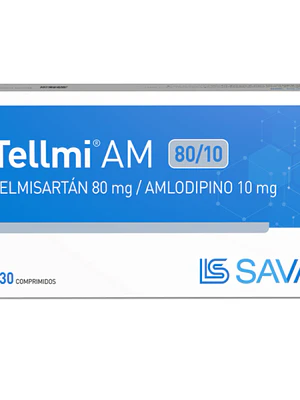 Tellmi AM Telmisartán, Amlodipino 80/10 mg 30 Comprimidos.