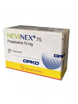 Nevinex (B) Pregabalina 75 mg 30 Cápsulas.