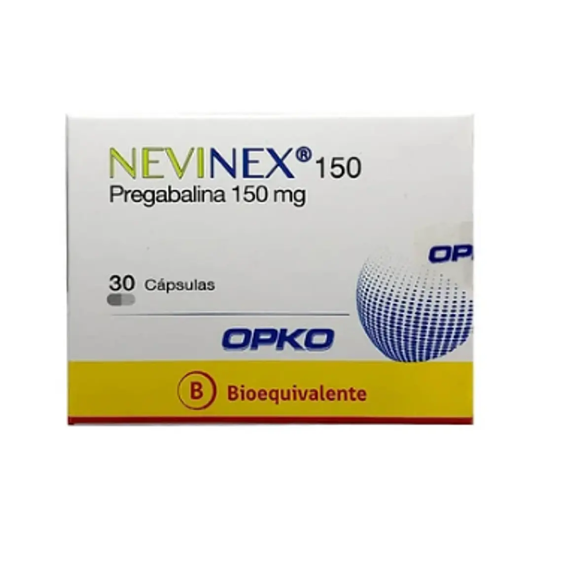 Nevinex (B) Prebagalina 150 mg 30 Capsulas. 1