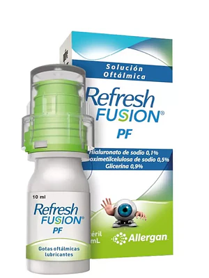 Refresh Fusion PF Carmelosa, Glicerol Solución oftálmica 10 ml.