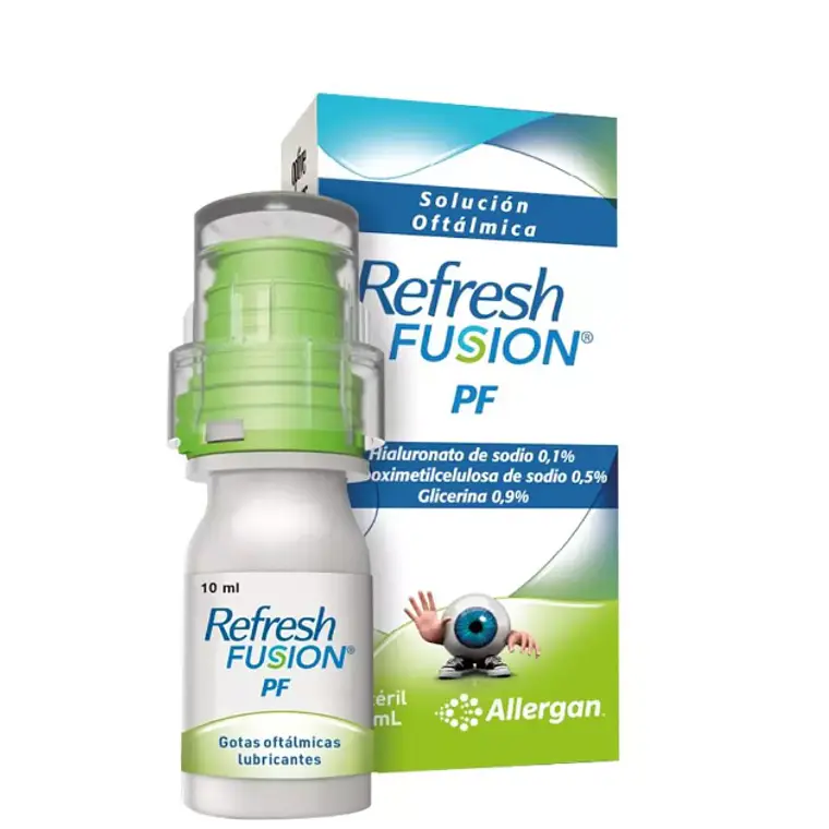 Refresh Fusion PF Carmelosa, Glicerol Solución oftálmica 10 ml. 1