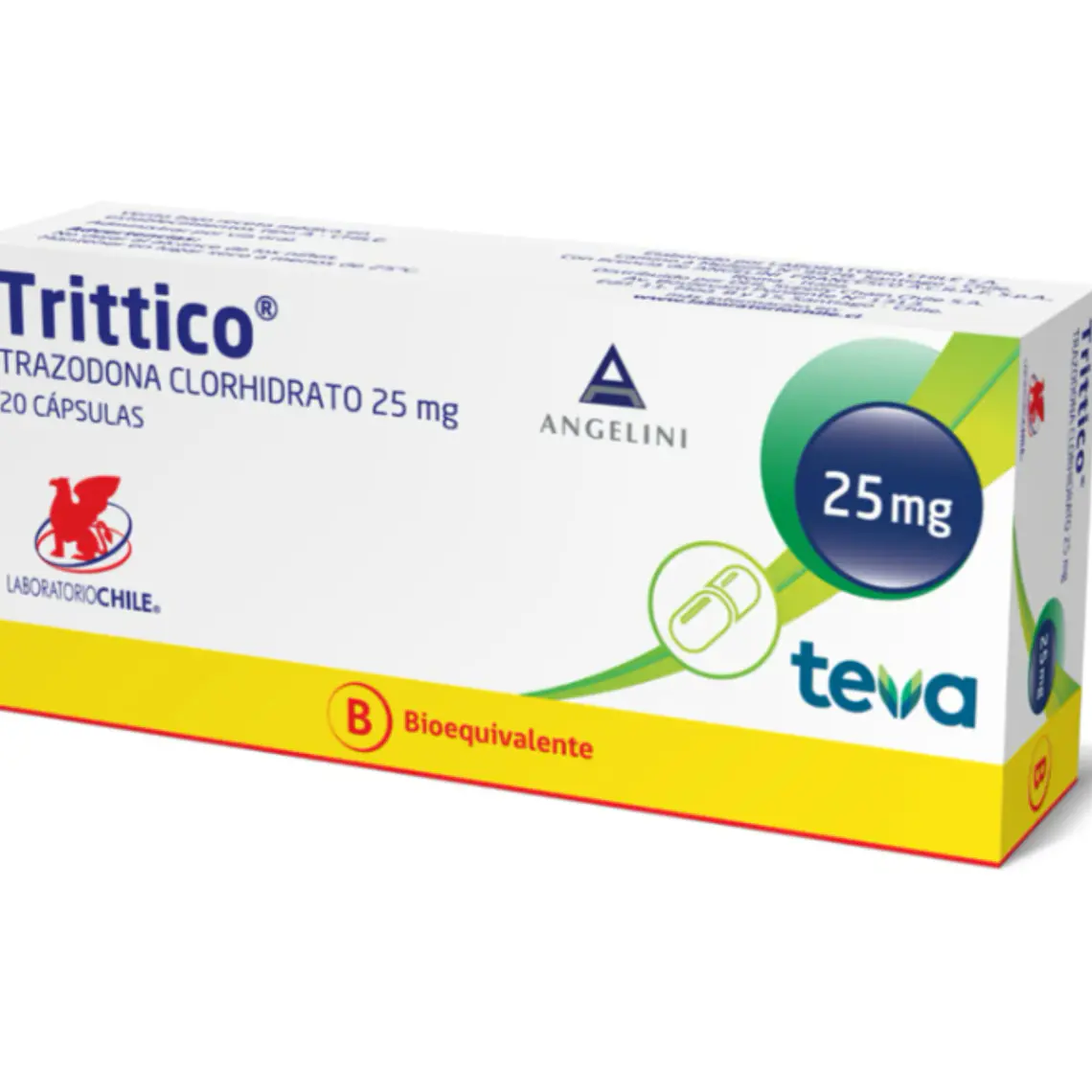 Trittico (B) Trazodona 25 mg 20 Cápsulas. 1