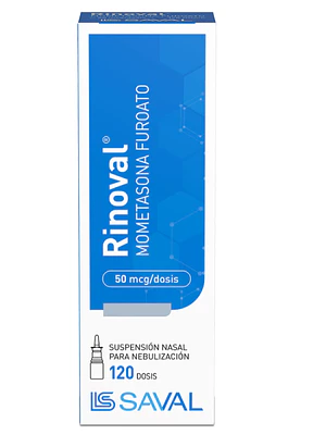 Rinoval Mometasona 50 mcg Nebulización nasal 120 Dosis.