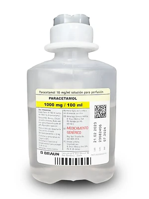 Paracetamol 1000 mg Solución para perfusión 100 ml. Biosano 