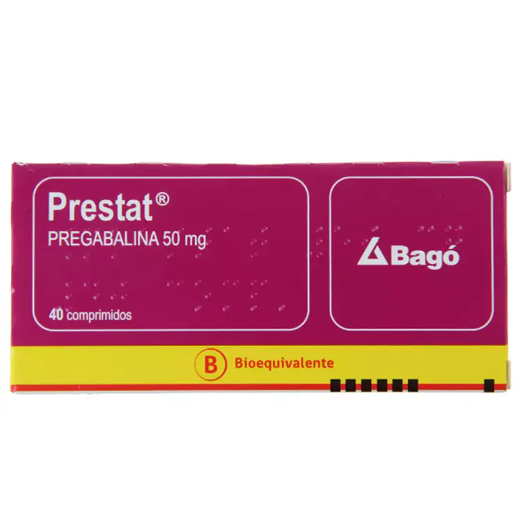 Prestat (B) Pregabalina 50 mg 40 Comprimidos. 1