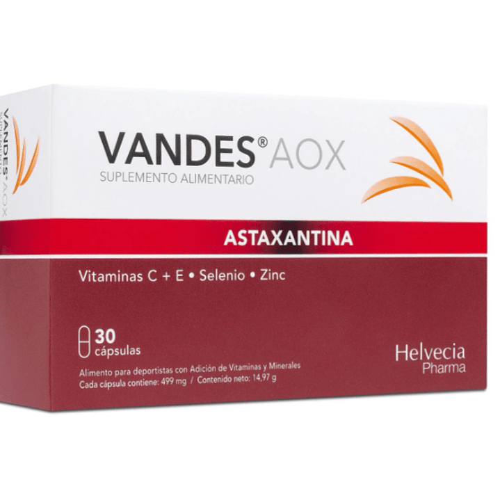 Vandes Aox Astaxantina 30 Cápsulas. 1