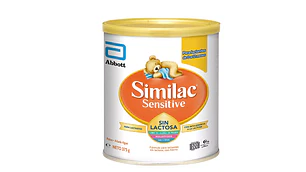 Similac Sensitive sin lactosa Fórmula para lactantes  375 g.