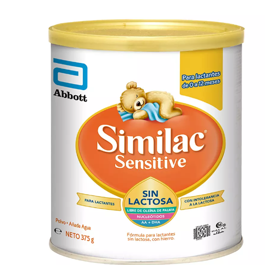 Similac Sensitive sin lactosa Fórmula para lactantes 375 g. 1