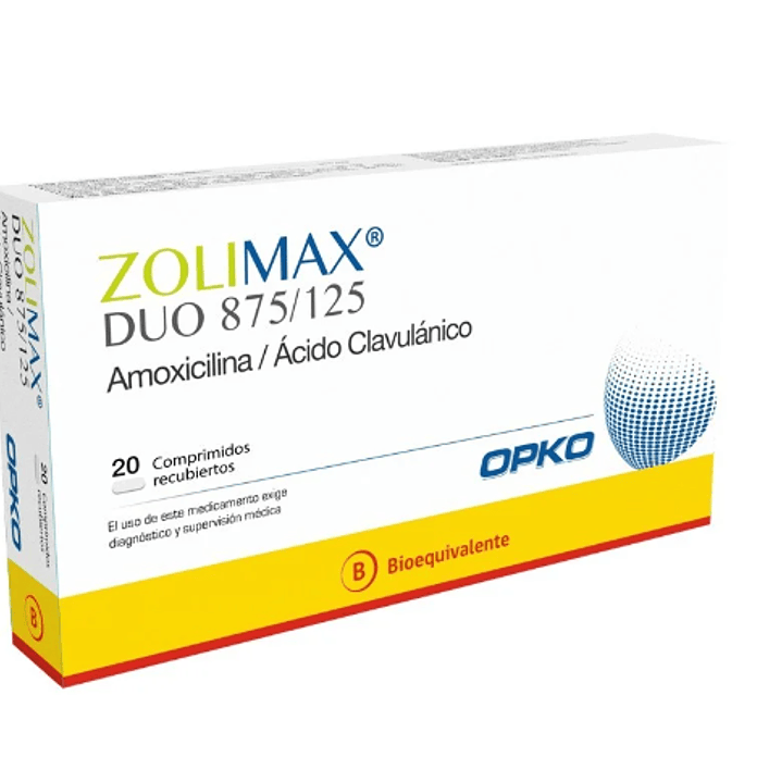 Zolimax Duo (B) 875/125 mg 20 Comprimidos. 1