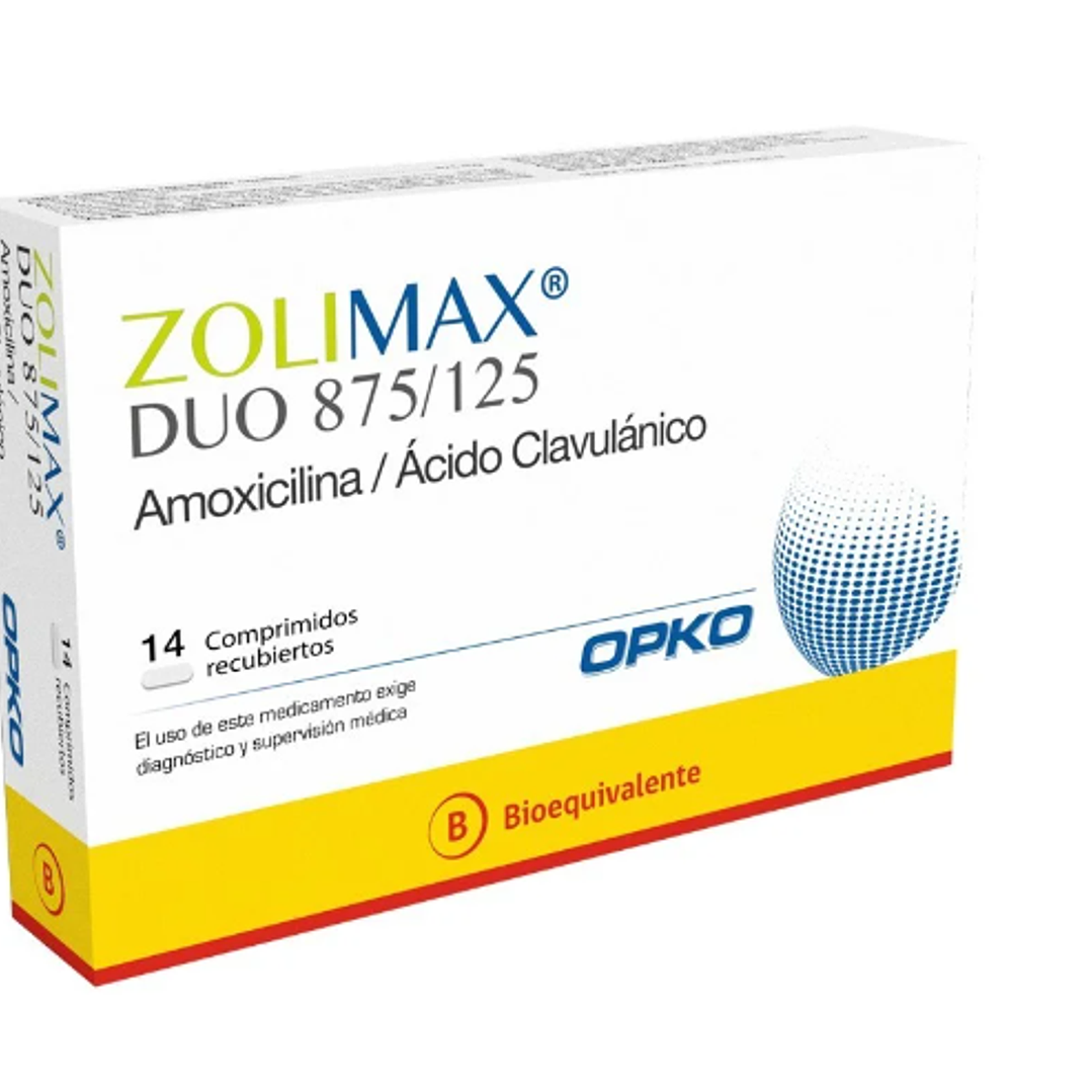 Zolimax Duo (B) 875/125 mg 14 Comprimidos. 1