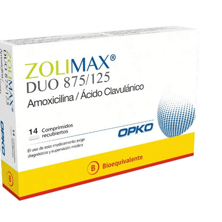 Zolimax Duo (B) 875/125 mg 14 Comprimidos. 1
