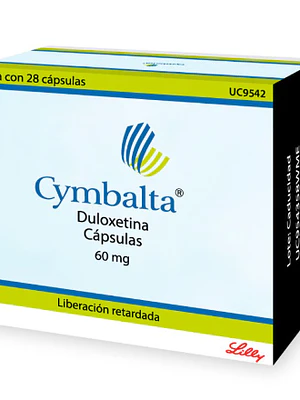 Cymbalta Duloxetina 60 mg 28 Cápsulas.