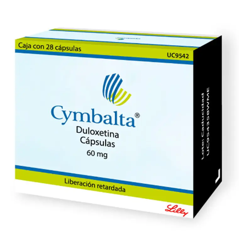 Cymbalta Duloxetina 60 mg 28 Cápsulas. 1