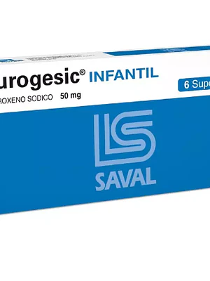 Eurogesic infantil Naproxeno 50 mg 6 Supositorios.